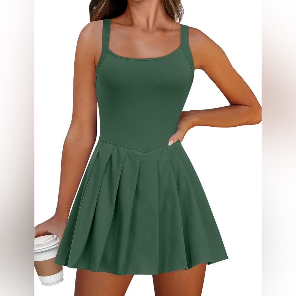ANRABESS Womens 2024 Tennis Pleated Summer Dress/Golf/ Workout/Casual/ w shorts